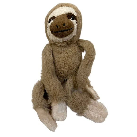 Dan Dee Sloth Animal Plush Fluffy Stuffed Toy Brown Size 11 - Picture 2 of 5